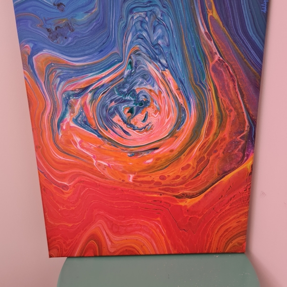 Fire vs Ice painting - Picture 3 of 4